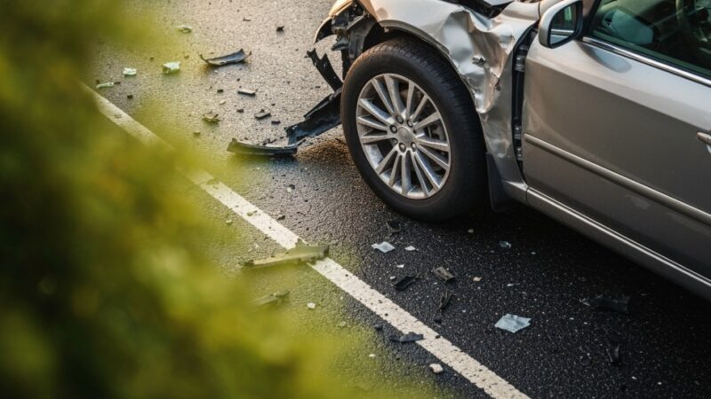 Opel Vectra wypadł z drogi i uderzył w drzewo. 10-latek trafił do szpitala