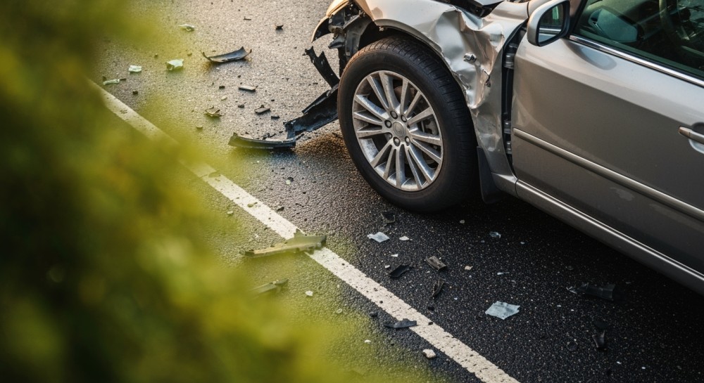 Opel Vectra wypadł z drogi i uderzył w drzewo. 10-latek trafił do szpitala