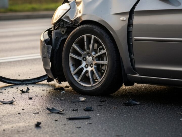 BMW wjeżdża w salon samochodowy w Łodzi – kierowca ranny, budynek zniszczony!