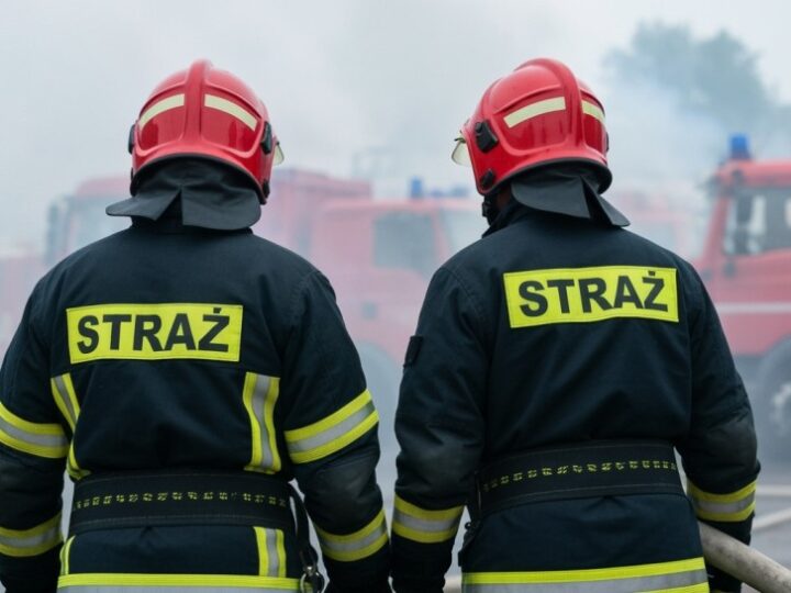 Nocny pożar ciężarówki paraliżuje ruch na trasie Elbląg-Malbork
