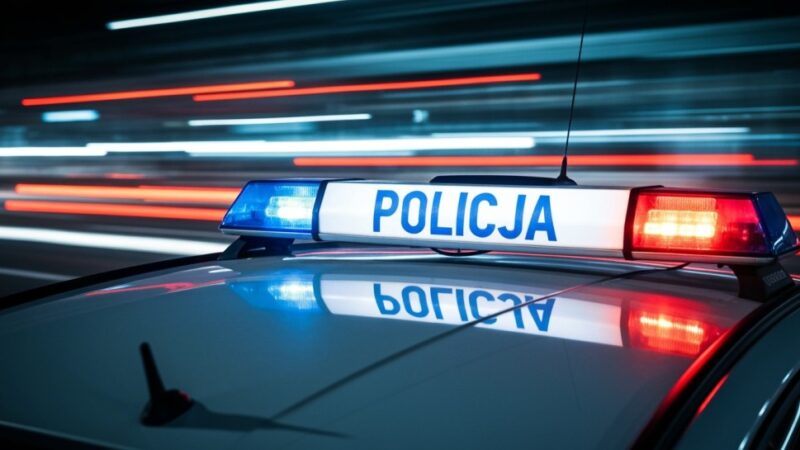 Pijany nastolatek niszczy szlaban na osiedlu w Elblągu